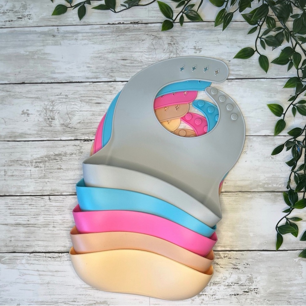 Colorful Silicone Baby Bibs Set